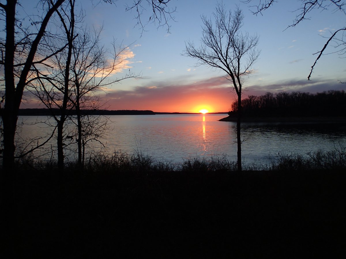 Sunrise over Stockton Lake in Missouri